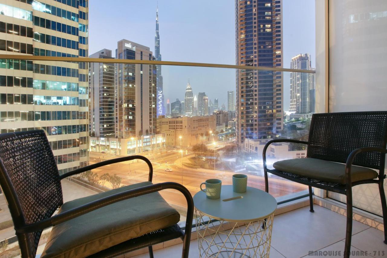 Luxury Studios With Burj Khalifa Or Canal View In Downtown - Marquise Square Tower 두바이 외부 사진